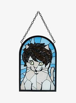 Emo Cat Stained Glass Wall Art