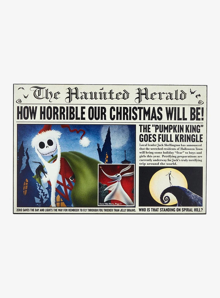 The Nightmare Before Christmas Newspaper Wall Art