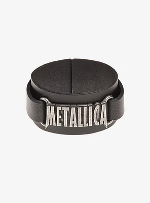 Metallica Logo Leather Wriststrap Bracelet