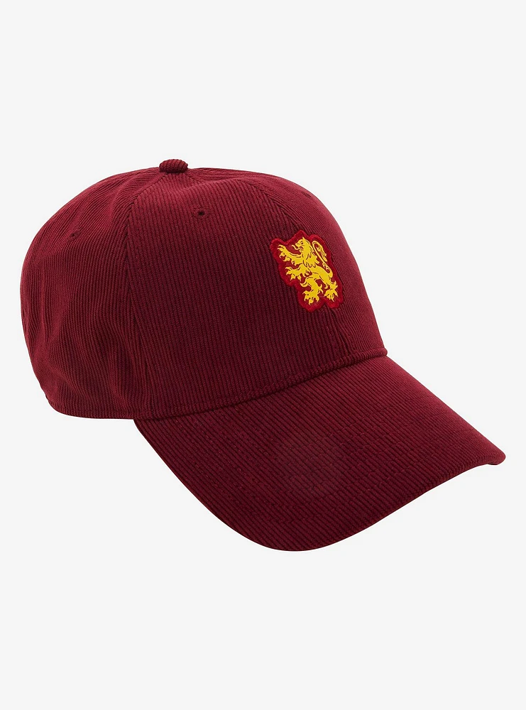 Harry Potter Gryffindor Lion Corduroy Ball Cap — BoxLunch Exclusive