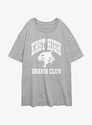 High School Musical East Drama Club Collegiate Style Womens Oversized T-Shirt