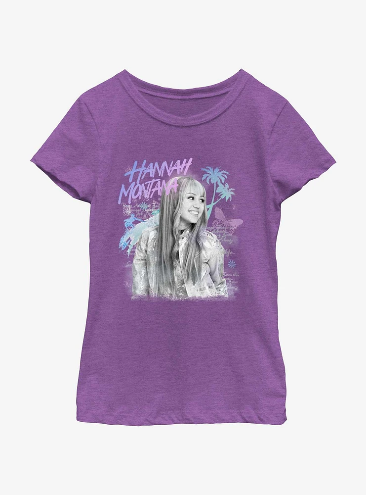 Hannah Montana Beach Vibes Portrait Youth Girls T-Shirt