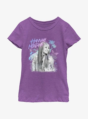 Hannah Montana Beach Vibes Portrait Youth Girls T-Shirt