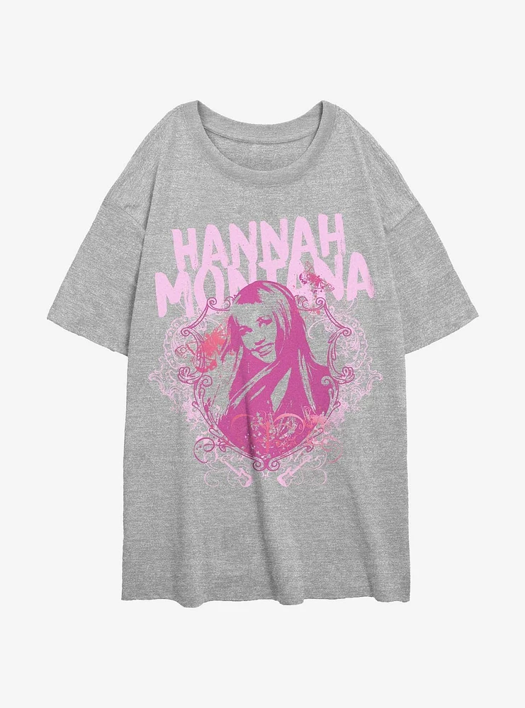 Hannah Montana Glam Portrait Womens Oversized T-Shirt