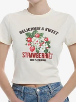 Sweet Society Strawberries Rhinestone Girls Baby T-Shirt