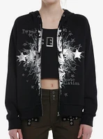 Social Collision Devastation Silver Foil Stars Girls Hoodie