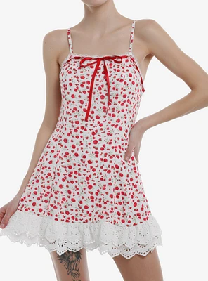 Sweet Society Strawberry Lace Cami Dress