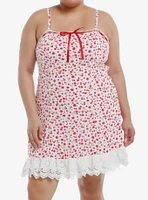 Sweet Society Strawberry Lace Cami Dress Plus