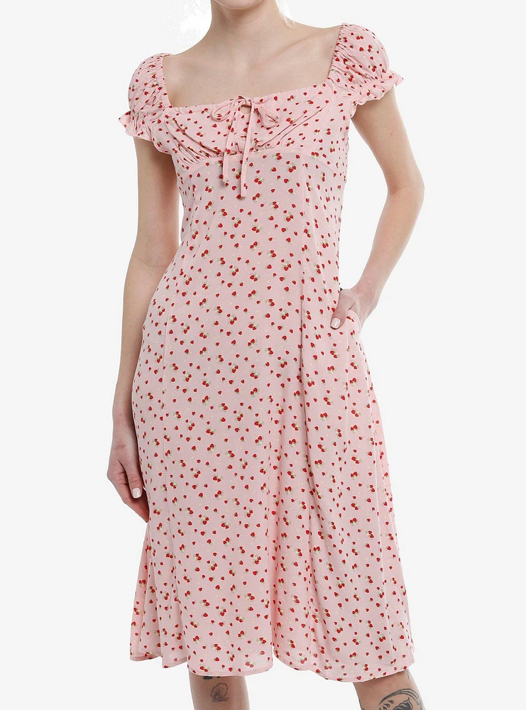 Sweet Society Strawberry Empire Midi Dress