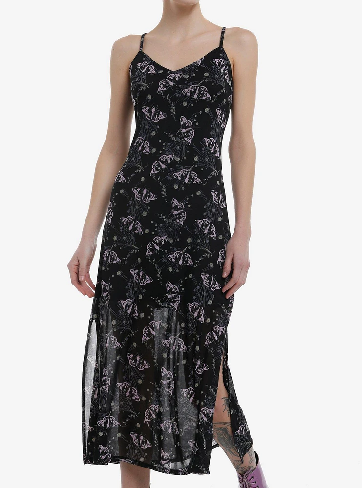 Social Collision Butterfly Floral Maxi Cami Dress