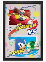 Sonic Superstars Eggman v Sonic Plexi Framed Poster