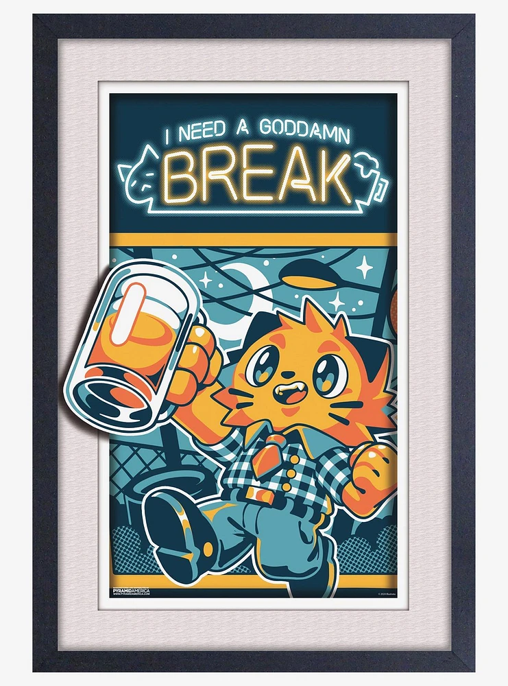 Ilustrata Beer Break Plexi Framed Poster