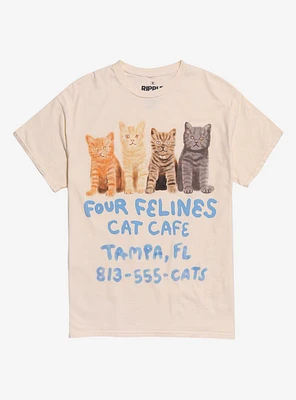 Four Felines Cat Cafe T-Shirt