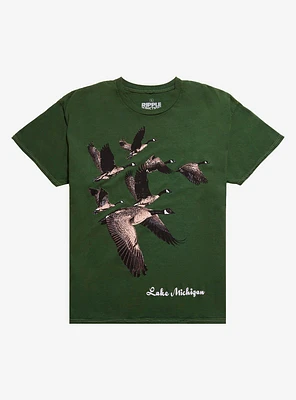 Lake Michigan Wild Geese T-Shirt