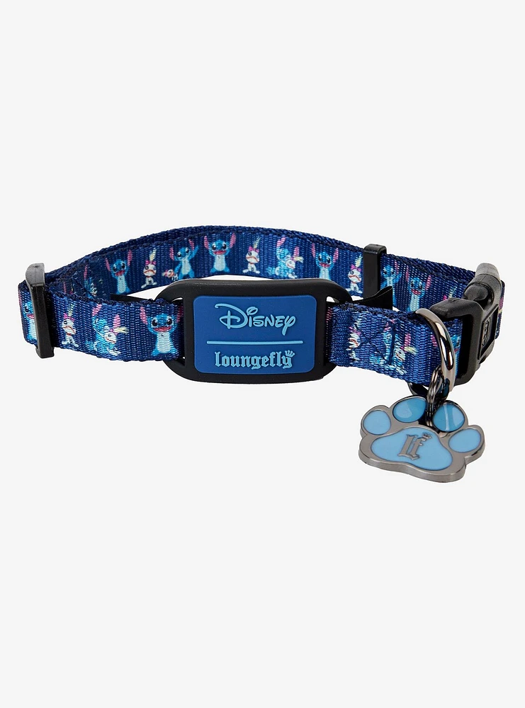 Loungefly Disney Lilo & Stitch Scrump and Stitch Allover Print Medium Dog Collar