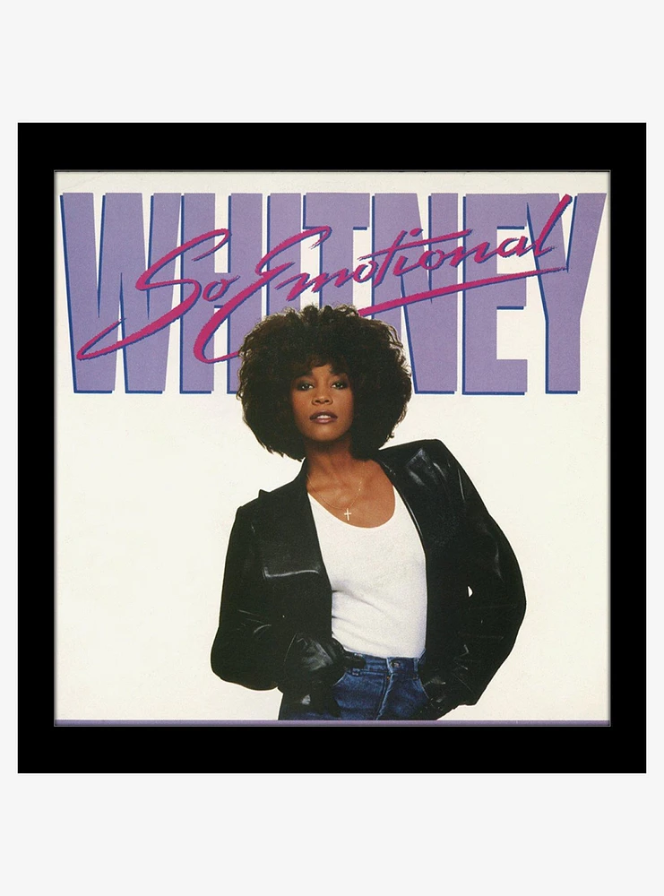 Whitney Houston So Emotional Plexi Framed Poster