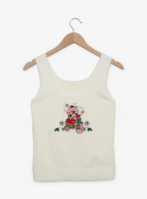 Strawberry Shortcake Bicycle Embroidered Women's Plus Tank Top