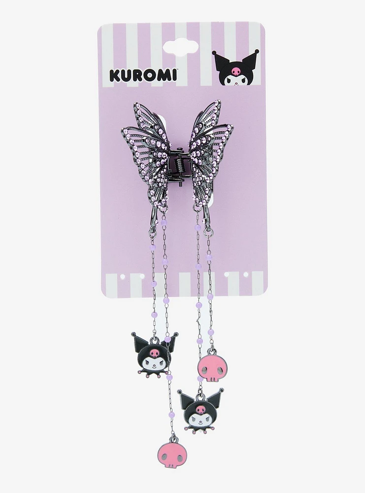 Sanrio Kuromi Butterfly Dangling Claw Clip