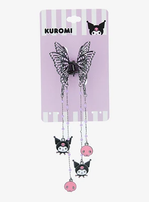 Sanrio Kuromi Butterfly Dangling Claw Clip