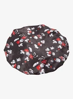 Disney Mickey & Minnie Allover Print Black Satin Bonnet