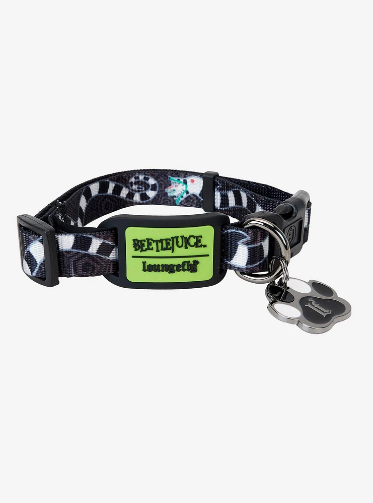 Loungefly Beetlejuice Sandworm Allover Print Large Pet Collar