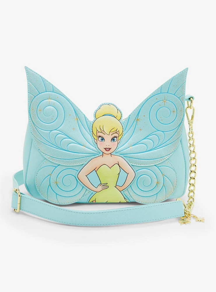 Loungefly Disney Peter Pan Tinker Bell Glitter Crossbody Bag