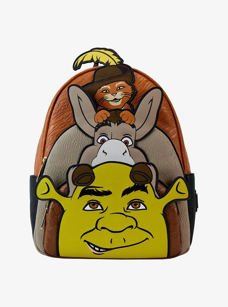 Loungefly Shrek Donkey & Puss In Boots Mini Backpack