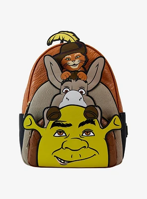 Loungefly Shrek Donkey & Puss In Boots Mini Backpack