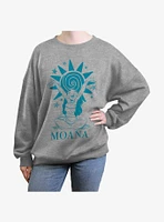 Disney Moana Sun And Stars Girls Oversized Sweatshirt