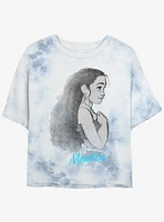 Disney Moana Profile Girls Tie-Dye Crop T-Shirt