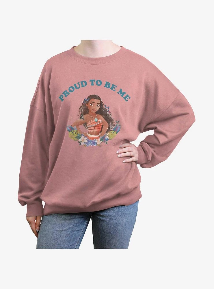 Disney Moana Proud To Be Me Girls Oversized Sweatshirt