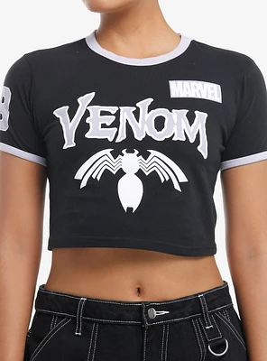 Marvel Venom Puff Paint Girls Ringer Baby T-Shirt