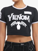 Marvel Venom Puff Paint Girls Ringer Baby T-Shirt