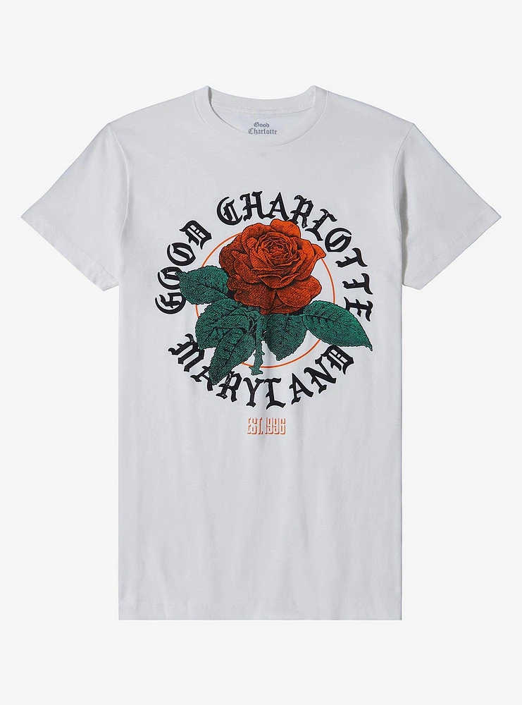 Good Charlotte Maryland Rose Boyfriend Fit Girls T-Shirt