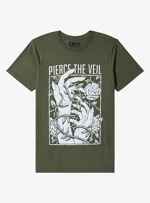 Pierce The Veil Hands & Thorns Boyfriend Fit Girls T-Shirt