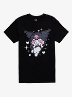 Kuromi Heart Eyes Boyfriend Fit Girls T-Shirt