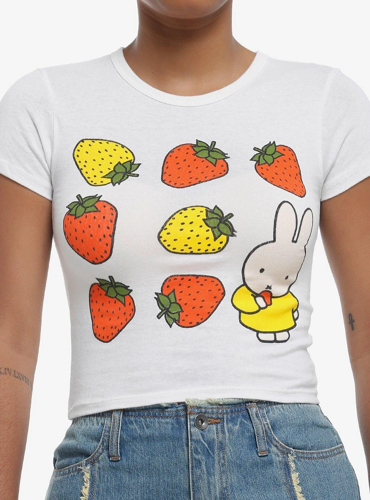 Miffy Strawberries Girls Baby T-Shirt