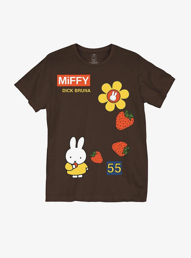 Miffy Strawberries Boyfriend Fit Girls T-Shirt