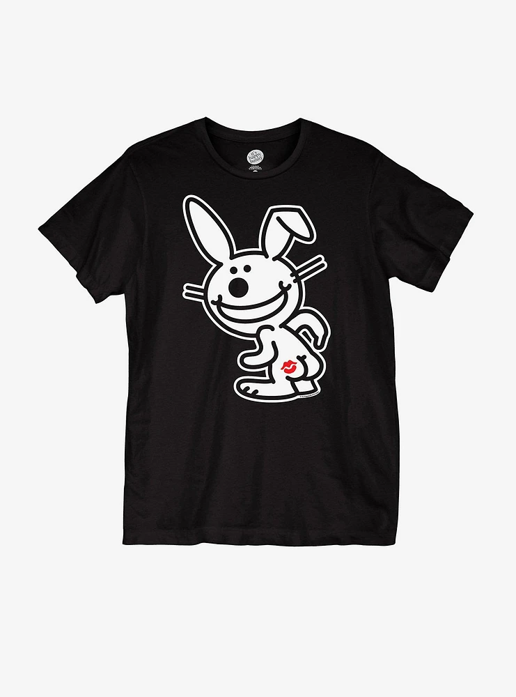 Happy Bunny Kiss Boyfriend Fit Girls T-Shirt