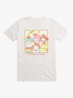 Hello Kitty And Friends Mushroom Hats Portrait T-Shirt