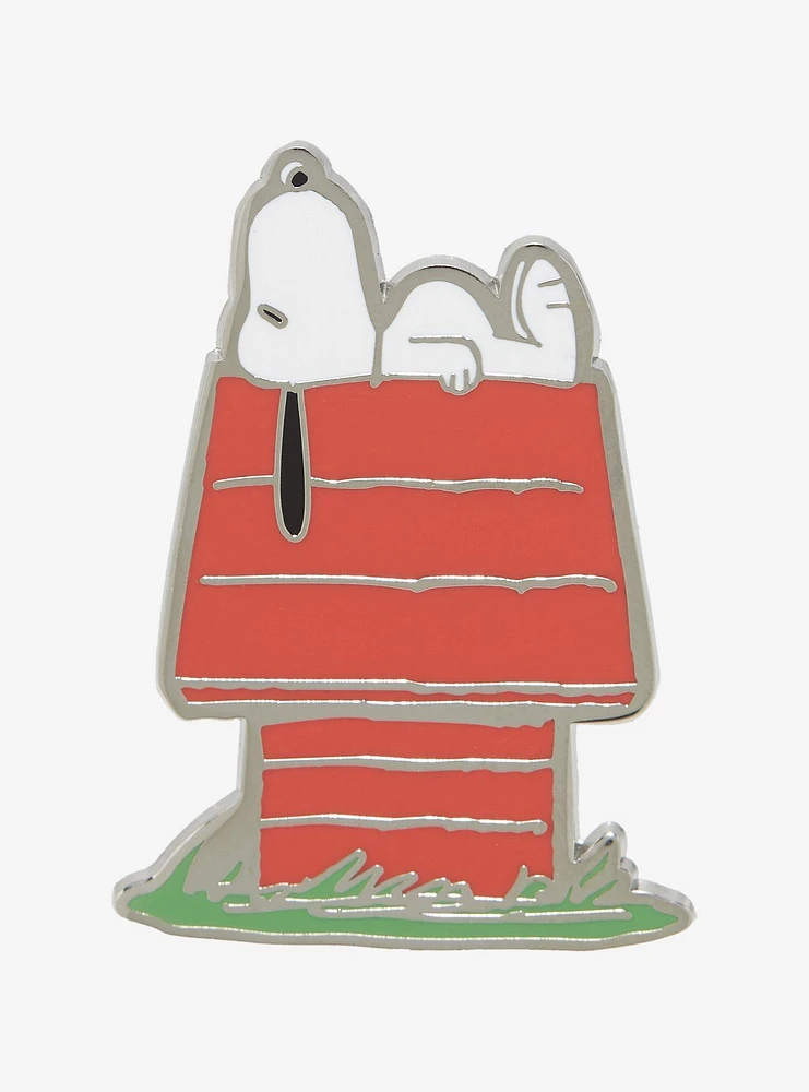 Peanuts Snoopy On House Enamel Pin