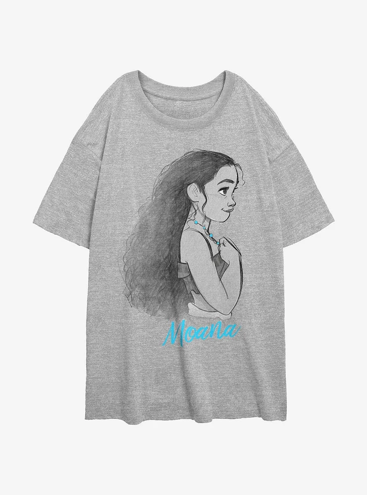 Disney Moana Profile Girls Oversized T-Shirt