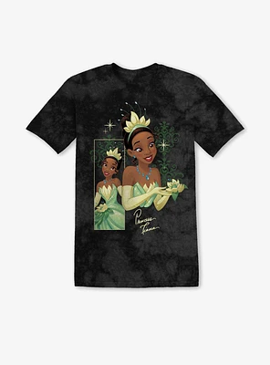 Disney The Princess And Frog Portrait Dark Wash Boyfriend Fit Girls T-Shirt