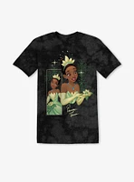 Disney The Princess And Frog Portrait Dark Wash Boyfriend Fit Girls T-Shirt