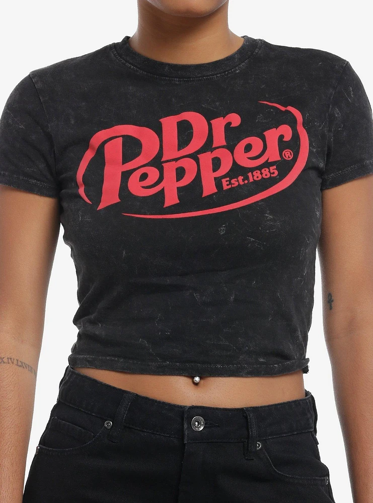 Dr. Pepper Puff Paint Logo Girls Baby T-Shirt