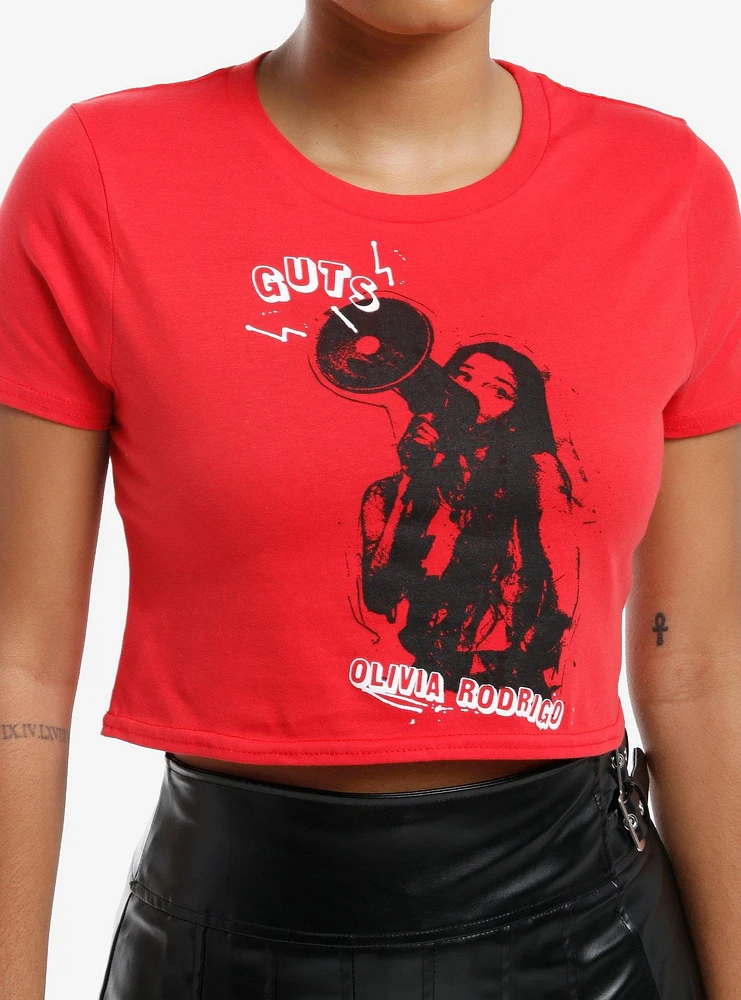 Olivia Rodrigo Guts Megaphone Red Girls Baby T-Shirt