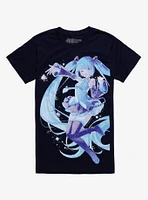 Hatsune Miku Glitter Boyfriend Fit Girls T-Shirt