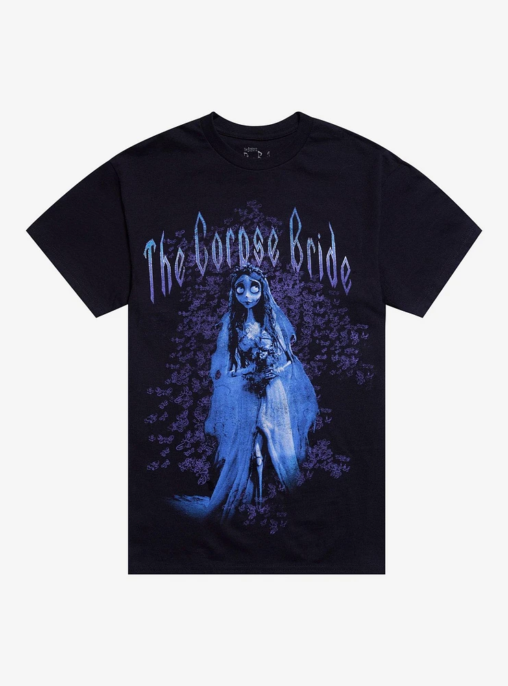 Corpse Bride Emily Butterflies Boyfriend Fit Girls T-Shirt