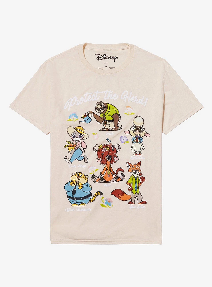 Disney Zootopia Protect The Herd Characters Relaxed Fit Girls T-Shirt