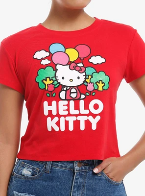 Hello Kitty Balloons Red Girls Baby T-Shirt